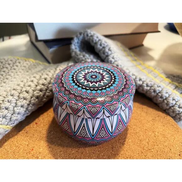 Apple Peach Mango Soy Wax Candle in Tin Jar (6 oz) - Picture 2 of 11